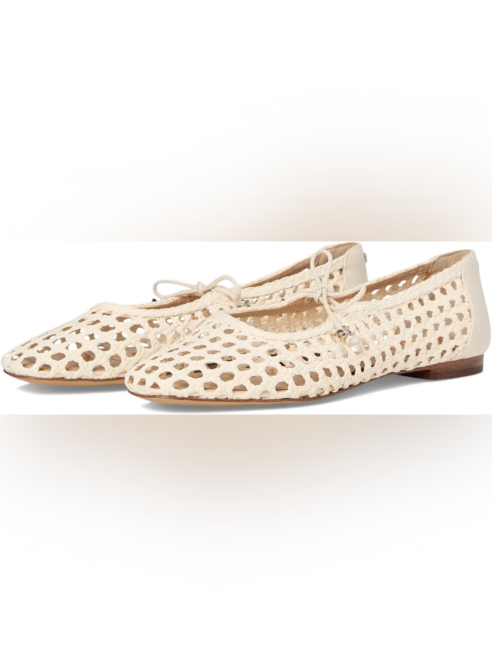 Sam Edelman Woven Ivory Ballet Flats